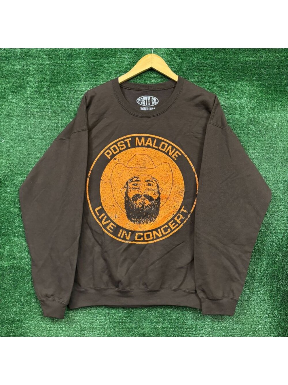 Posty Co. Post Malone Live in Concert Oversized Crewneck Sweater Size Medium